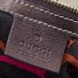 Pre Owned حقيبة هوبو غوتشي "مينك إيندي" صغيرة جلد و كانفاس جي جي بيج و بني ميتاليك