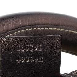 Pre Owned حقيبة هوبو غوتشي "مينك إيندي" صغيرة جلد و كانفاس جي جي بيج و بني ميتاليك