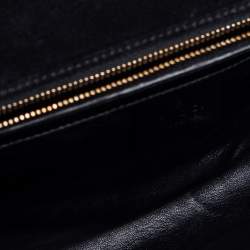 Pre Owned Gucci Black Microguccissima Patent Leather Medium Broadway Clutch