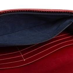 Pre Owned محفظة كونتيننتال غوتشي كانفاس سوبريم جي جي أحمر/أزرق تاتوو قلب 