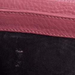 Gucci Burgundy Leather GG Marmont Wallet on Chain