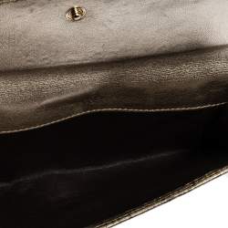 مملوكة مسبقًا Gucci Metallic Gold Guccissima Leather Indy Continental Wallet