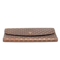مملوكة مسبقًا Gucci Gold Micro Guccissima Leather Continental Wallet