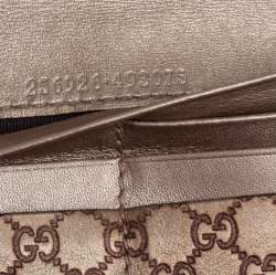 مملوكة مسبقًا Gucci Gold Micro Guccissima Leather Continental Wallet