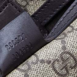 Pre Owned Gucci Beige/Brown GG Supreme Coated Canvas And Patent Leather Bow Mirror Sukey Tote