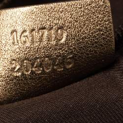 Pre Owned حقيبة يد توتس غوتشي برينسي جلد وقماش GG بني/ذهبي كبيرة