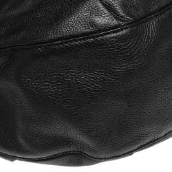 Pre Owned Gucci Black Leather Medium Icon Bit Convertible Hobo