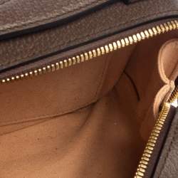 Pre Owned Gucci Beige/Ebony GG Supreme Canvas and Leather Mini Ophidia Shoulder Bag