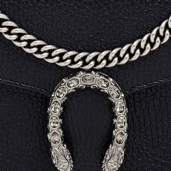 مملوكة مسبقًا Gucci Black Leather Mini Dionysus Wallet On Chain