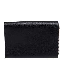مملوكة مسبقًا Gucci Black Leather Mini Dionysus Wallet On Chain