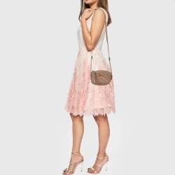 مملوكة مسبقًا حقيبة كاميرا كروس غوتشي مارمونت جي جي جلد مبطن بيج