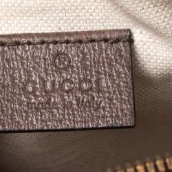Pre Owned Gucci Brown/Beige GG Supreme And Web Ophidia Shoulder Bag