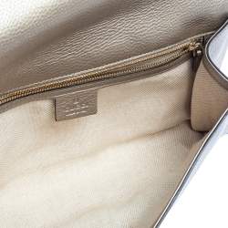 مملوكة مسبقًا حقيبة كلتش غوتشي سوهو جلد مُحبب ذهبي ميتاليك