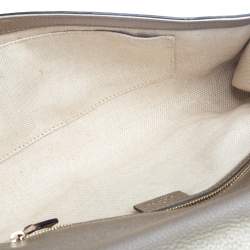 مملوكة مسبقًا حقيبة كلتش غوتشي سوهو جلد مُحبب ذهبي ميتاليك