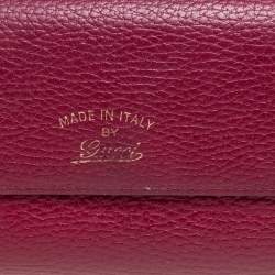 Gucci Burgundy Leather Swing Continental Wallet