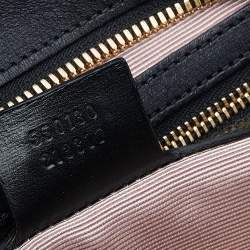 مملوكة مسبقًا حقيبة يد غوتشي أرلي كبيرة جلد أسود