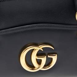 مملوكة مسبقًا حقيبة يد غوتشي أرلي كبيرة جلد أسود