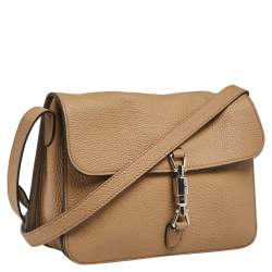 Pre Owned Gucci Beige Leather Jackie Crossbody Bag
