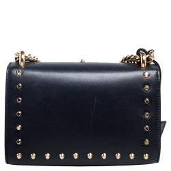 مملوكة مسبقًا حقيبة كتف غوتشي قفل مرصع لؤلؤ صغير جلد أسود