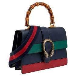 مملوكة مسبقًا حقيبة غوتشي بامبو ديونسوس جلد متعدد الألوان متوسطة بيد علوية