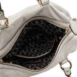 Pre Owned Gucci Off White Leather Equestrian Horseshoe Satchel