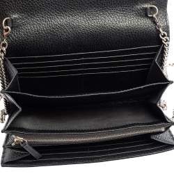 مملوكة مسبقًا Gucci Black Leather Mini Dionysus Wallet On Chain