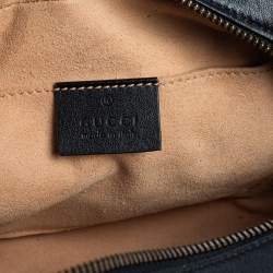 مملوكة مسبقًا Gucci Black Matelassé Leather GG Marmont Shoulder Bag