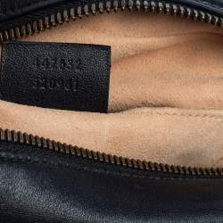 مملوكة مسبقًا Gucci Black Matelassé Leather GG Marmont Shoulder Bag
