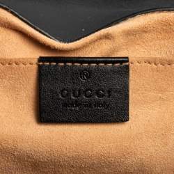 مملوكة مسبقًا Gucci Black Matelassé Leather Mini GG Marmont Shoulder Bag