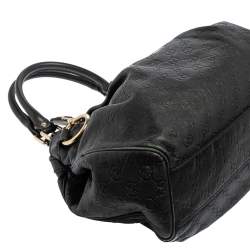 مملوكة مسبقًا حقيبة يد توتس غوتشى سوكى جلد غوتشيسيما أسود متوسطة 