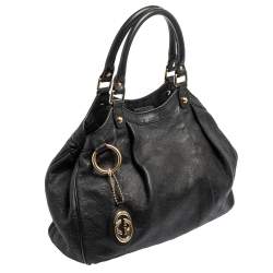 مملوكة مسبقًا حقيبة يد توتس غوتشى سوكى جلد غوتشيسيما أسود متوسطة 