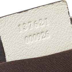 Pre Owned حقيبة كتف غوتشي بلهام متوسطة جلد وكانفاس جي جي أبيض/ بيج