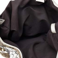 Pre Owned حقيبة كتف غوتشي بلهام متوسطة جلد وكانفاس جي جي أبيض/ بيج