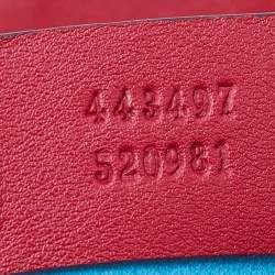 Pre Owned حقيبة كتف غوتشي مارمونت جي جي صغيرة قطيفة مبطن أحمر