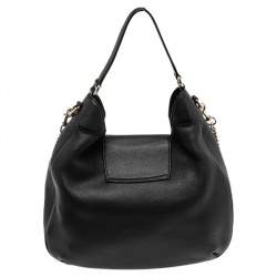 Pre Owned حقيبة هوبو غوتشي ايميلي جلد أسود متوسطة