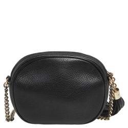 مملوكة مسبقًا حقيبة كروس غوتشي سوهو ديسكو جلد أسود بسلسلة