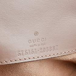 Pre Owned Gucci Beige Leather GG Marmont Chain Coin Purse