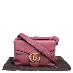 Pre Owned حقيبة كتف غوتشي مارمونت جلد وردي مزينة جي جي كبيرة