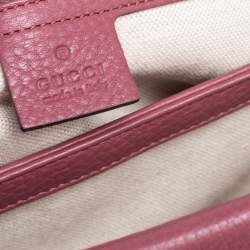 Pre Owned حقيبة كتف غوتشي مارمونت جلد وردي مزينة جي جي كبيرة