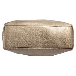 مملوكة مسبقًا حقيبة كتف غوتشي سوهو جلد ذهبي فاتح متوسطة