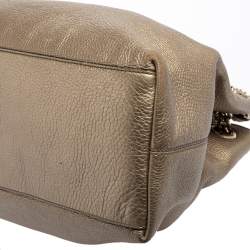 مملوكة مسبقًا حقيبة كتف غوتشي سوهو جلد ذهبي فاتح متوسطة