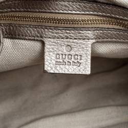 مملوكة مسبقًا حقيبة كتف غوتشي سوهو جلد ذهبي فاتح متوسطة