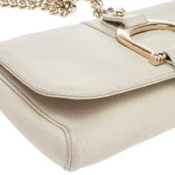 Pre Owned Gucci Cream Leather Greenwich Shoulder Bag