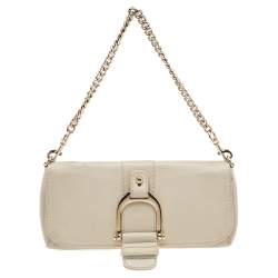 Pre Owned Gucci Cream Leather Greenwich Shoulder Bag