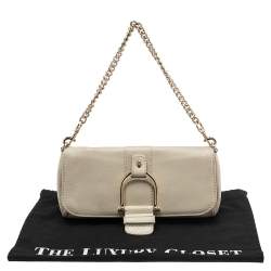 Pre Owned Gucci Cream Leather Greenwich Shoulder Bag