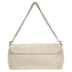 Pre Owned Gucci Cream Leather Greenwich Shoulder Bag