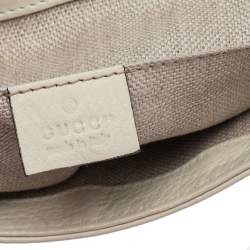 Pre Owned Gucci Cream Leather Greenwich Shoulder Bag