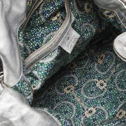 Pre Owned Gucci Silver Leather Large Babouska Indy Hobo