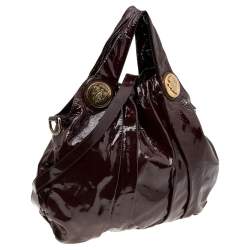 Gucci Burgundy Patent Leather Large Hysteria Tote