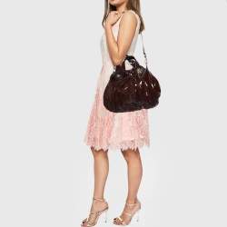 Gucci Burgundy Patent Leather Large Hysteria Tote